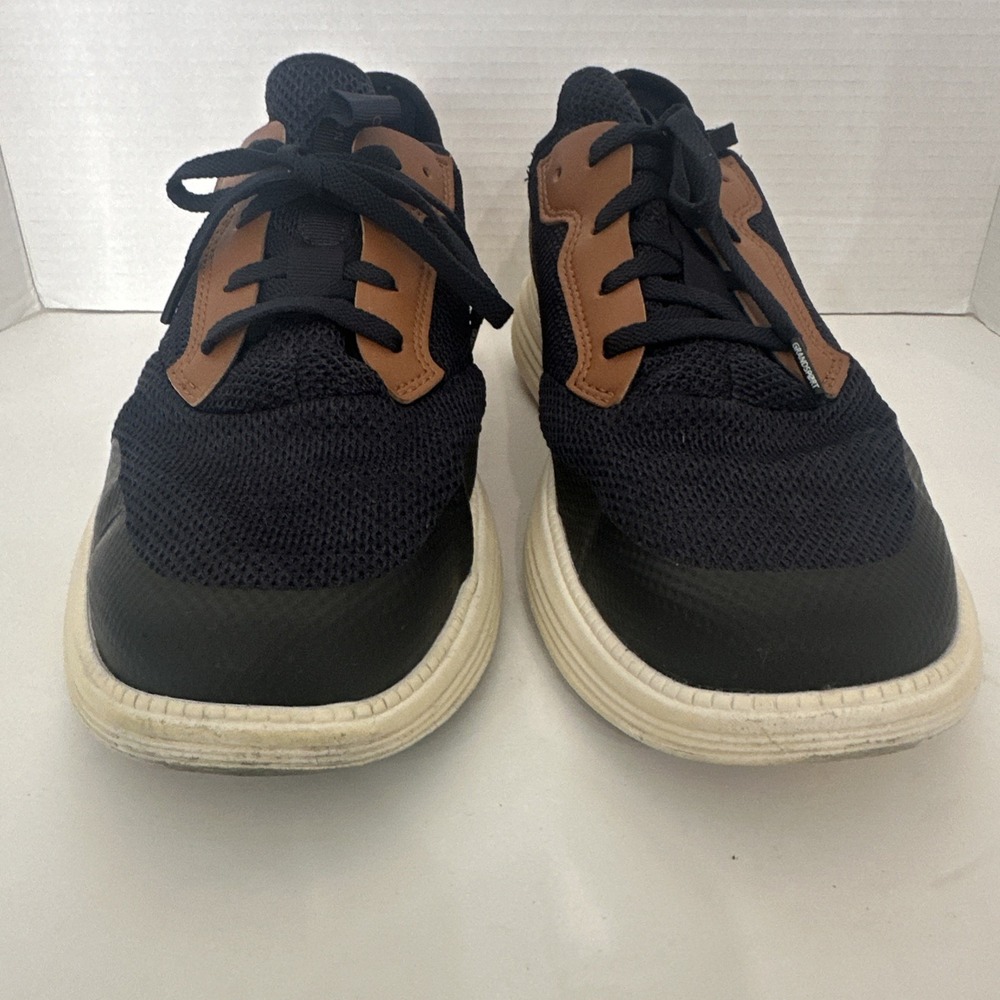 Cole Haan Men's Grand+ Journey Navy Blazer Tan Shoes Knit  C36930 SIZE 11 M